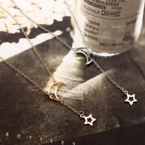 NEW moon star lariat necklace - Picture 2 of 8